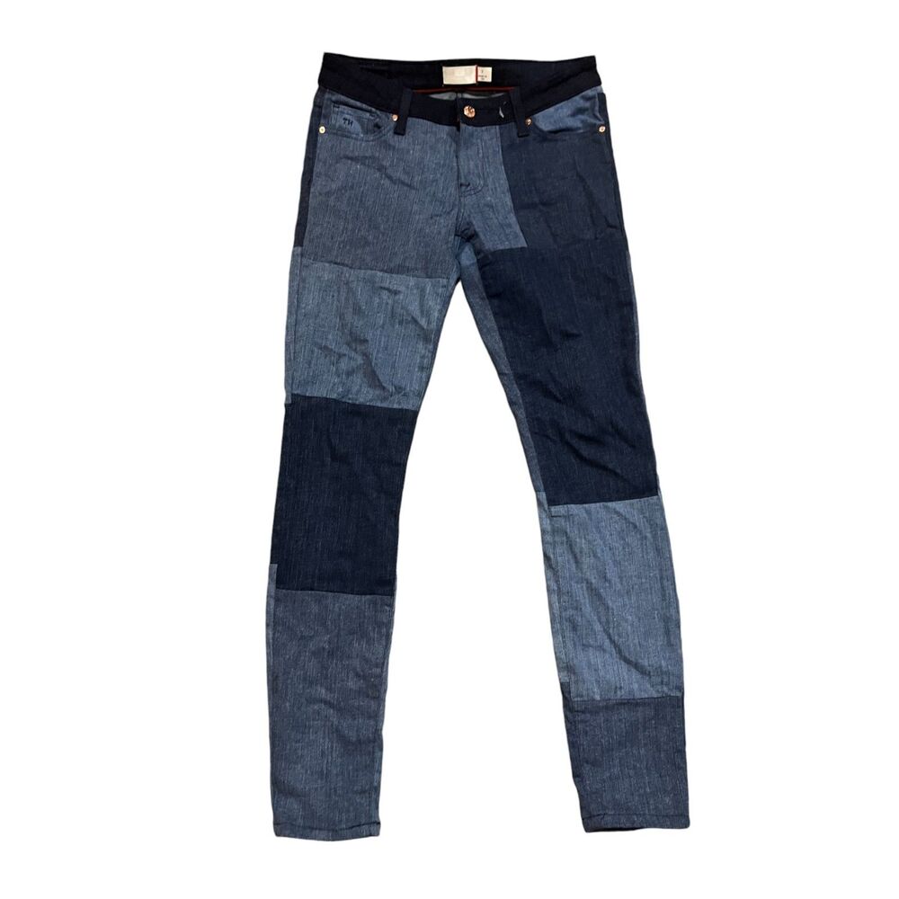 TOMMY HILFIGER Women's Low Rise Patchwork Skinny Jeans Sz 2 NWOT